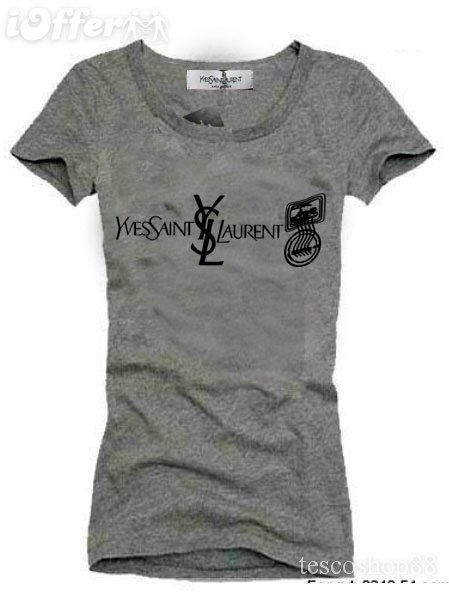 YSL short round collar T woman S-XL-179